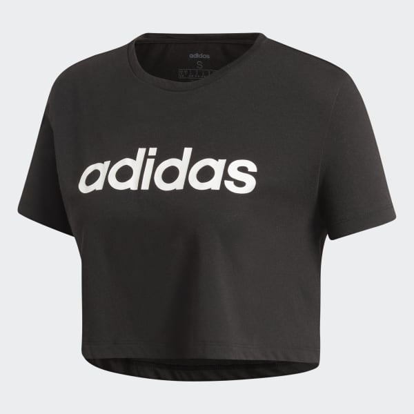 Adidas black crop discount