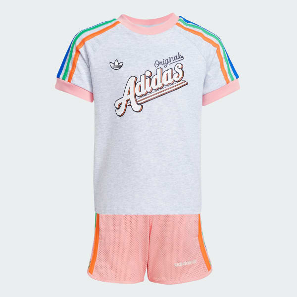 Cinza Conjunto Shorts e Camiseta Infantil