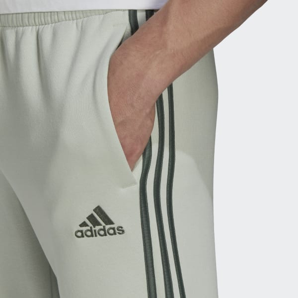 Green Essentials Fleece Tapered Cuff 3-Stripes Pants 31333