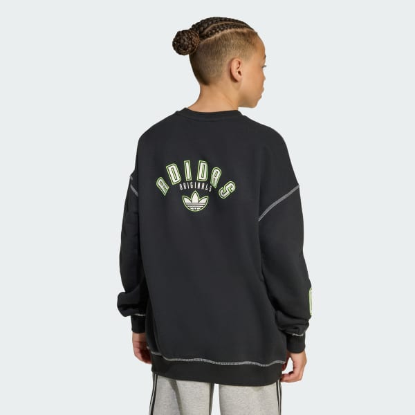 Preto Moletom Gola Careca Logo Play Infantil