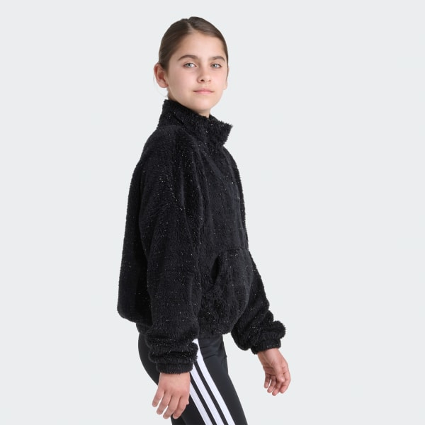 adidas MOCK NECK LREX SHRPA PULLOVER - Black | Free Shipping with