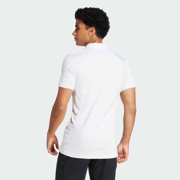 Blanco Polera cuello polo de Tenis Climacool FreeLift