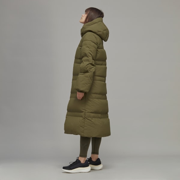 Groen Y-3 Classic Puffy Donsjas met Capuchon