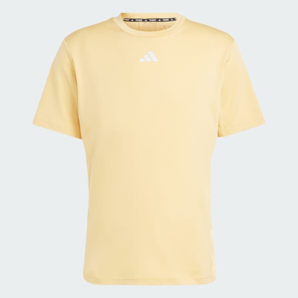 Beige Playera HIIT Workout 3 Franjas