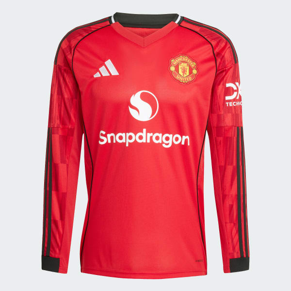 rood Manchester United 25/26 Longsleeve Thuisshirt