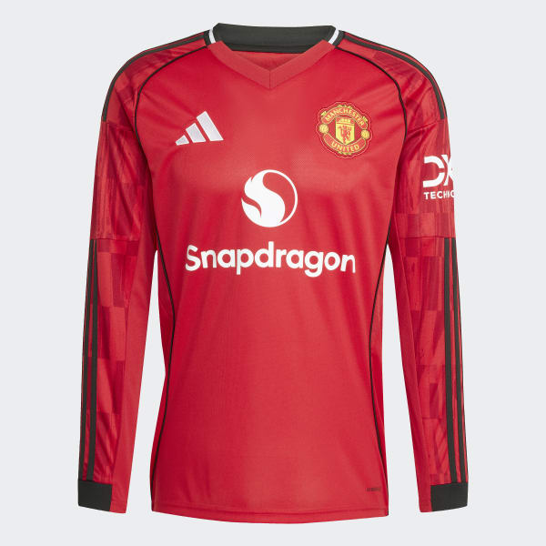 adidas Manchester United 25/26 Long Sleeve Home Jersey - Red