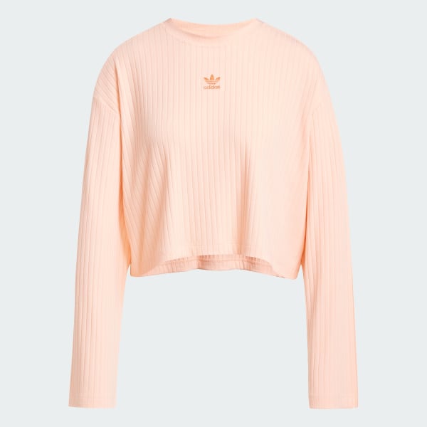 ruzová Essentials Wide Rib Long Sleeve Long-Sleeve Top