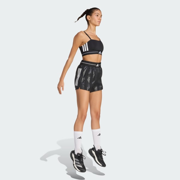 Đen Áo Bra Nâng Đỡ Nhẹ Hyperglam 3-Stripes