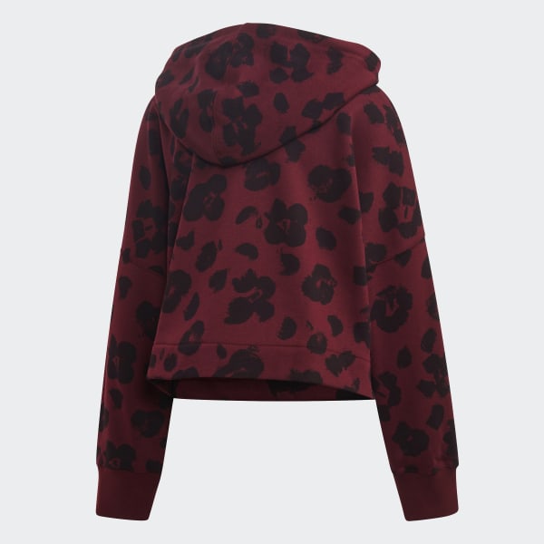 Bellista Allover Print Cropped Hoodie