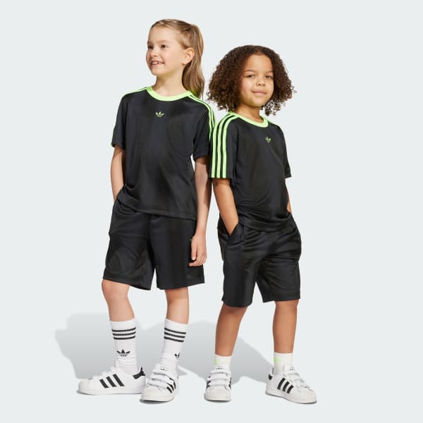 ブラック キッズ用Tシャツ セットアップ