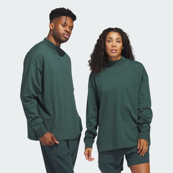 Vert T-shirt de basketball à manches longues (Non genré)