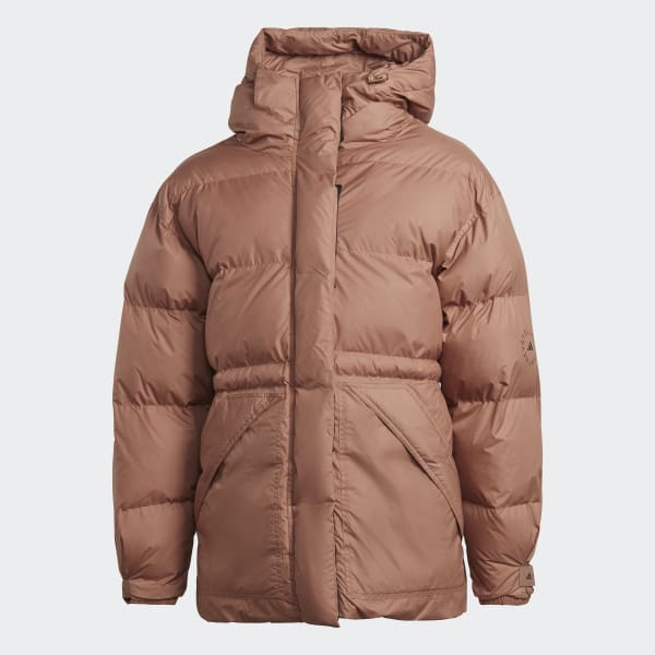 hnědá Bunda adidas by Stella McCartney Mid-Length Padded Winter