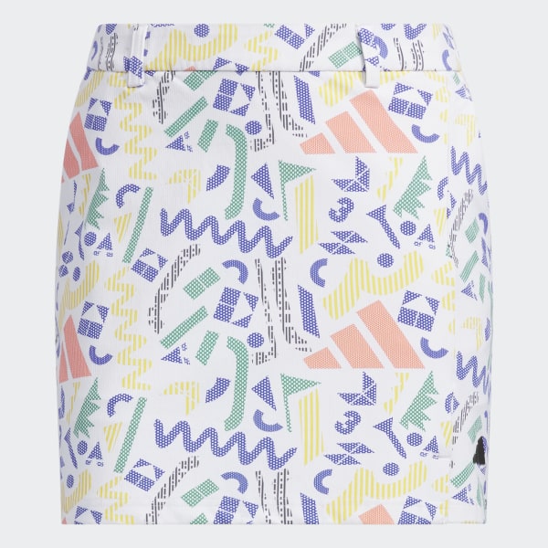 White Graphic Skirt