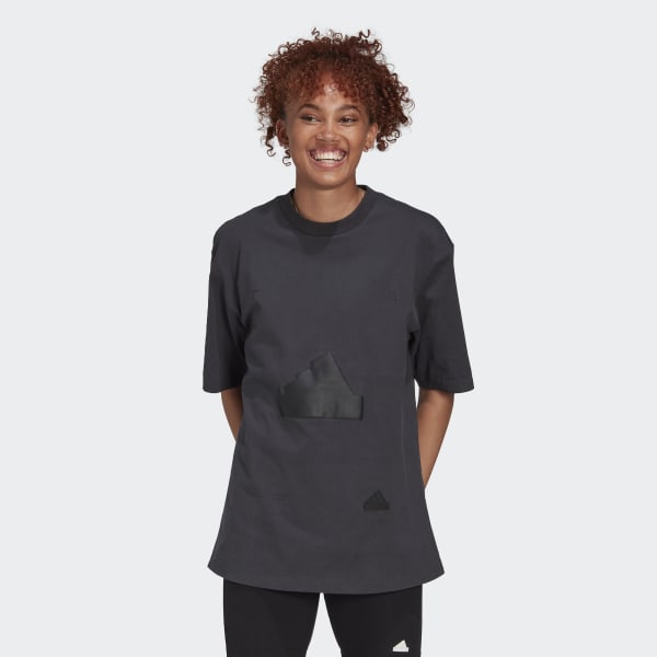 Gris Camiseta Oversized TZ346