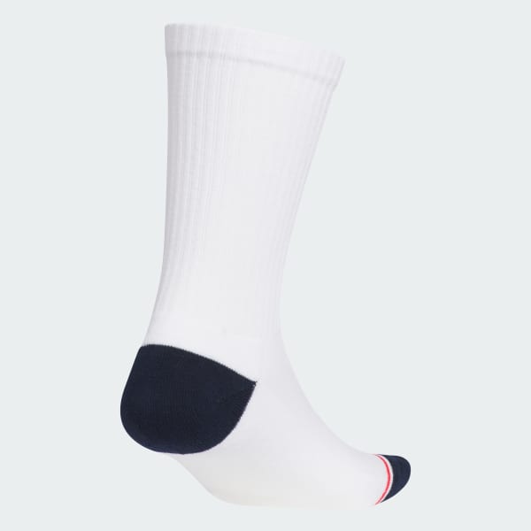 White Graphic Crew Socks