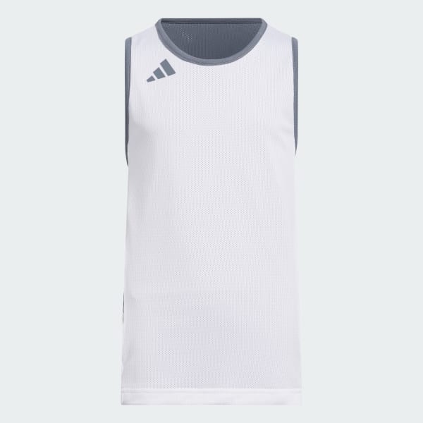 สีเทา เสื้อบาสเกตบอลใส่ได้สองด้าน 3G Speed AEROREADY สำหรับเด็ก