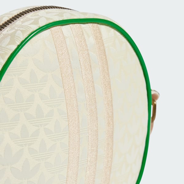 ★人気★ Adidas Trefoil Monogram Jacquard Round Bag adidas Trefoil Monogram Jacquard Round Bag - White | Free