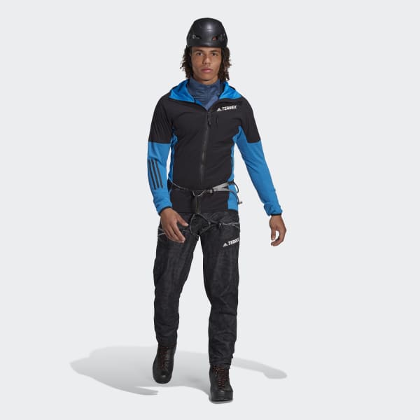 Blu Giacca Techrock Flooce Wind Hooded