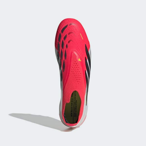 Red PREDATOR ELITE Laceless Artificial Ground Football Boots