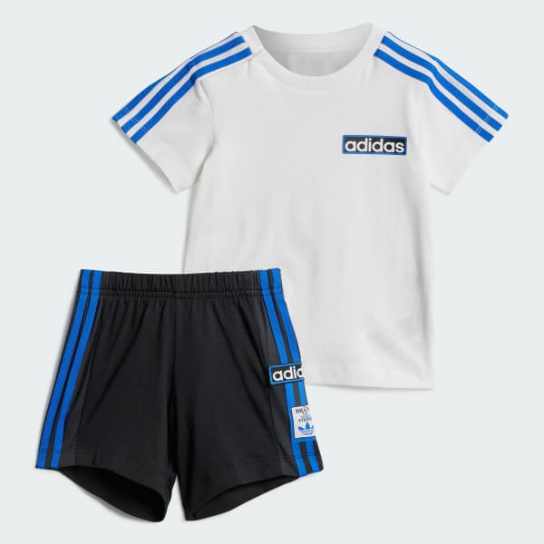 White Adibreak Shorts Tee Set Kids