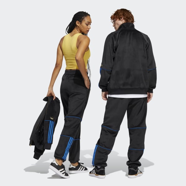 Svart Tyshawn Velour Track Pants (Gender Neutral)