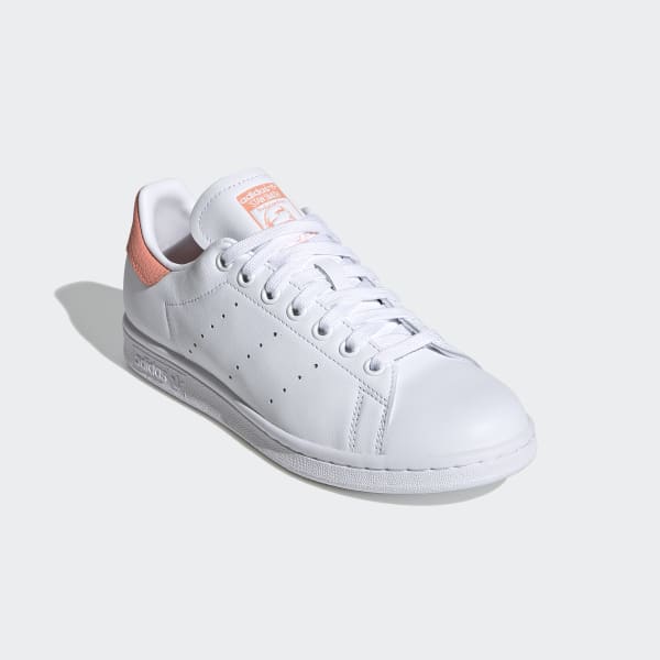 Women's Stan Smith Cloud White and Chalk Coral Shoes | adidas US
