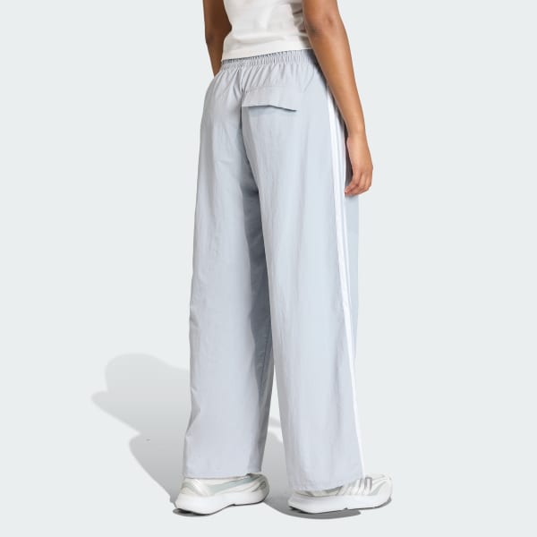 Gri Essentials 3-Stripes Lifestyle Woven Paraşüt Pantolon