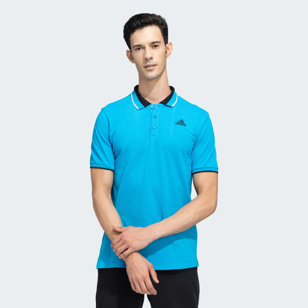 Blue ESSENTIALS CORE POLO TEE