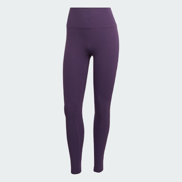 Pourpre Legging 7/8 côtelé adidas All Me