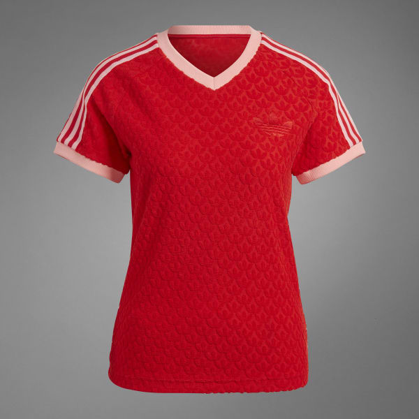 Rouge T-shirt monogramme Adicolor Heritage DML82