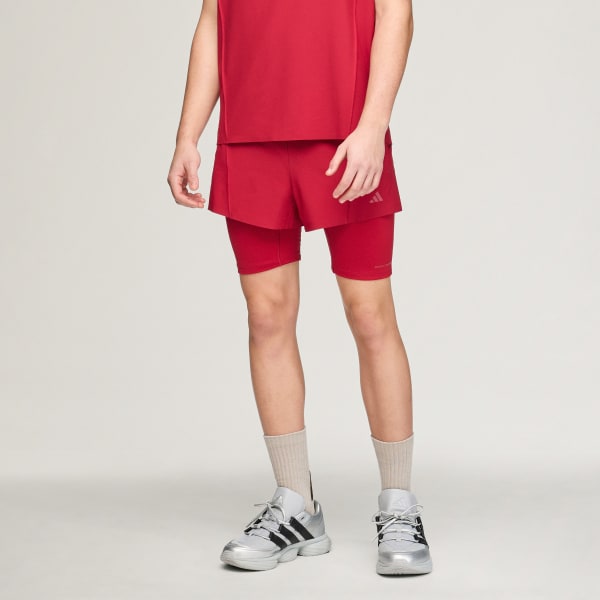 Burgundy adidas x entire studios D4T Training 2in1 Shorts