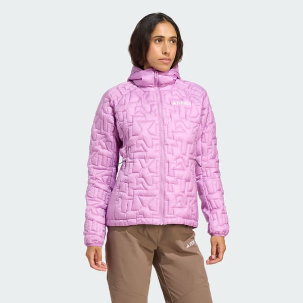 fialová Bunda Terrex Xperior PrimaLoft Loose Fill Insulated Hooded