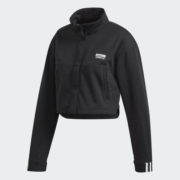 adidas originals ryv cropped jacket in black