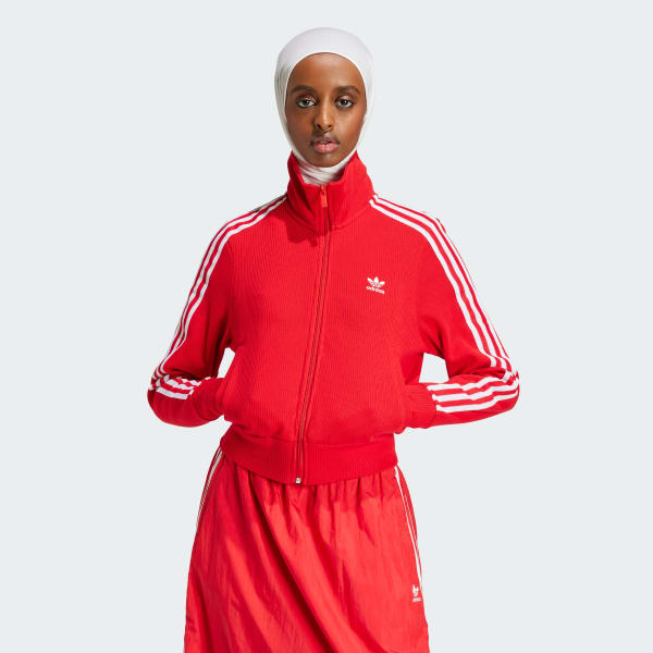Red adidas top womens hot sale