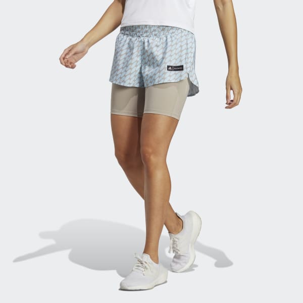 Bla adidas x Marimekko Run Icons 3 Bar Logo 2-in-1 Running Shorts