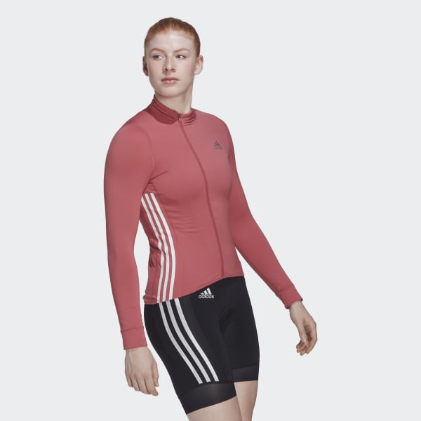 adidas The COLD.RDY Long Sleeve Cycling Jersey - Red | Women's Cycling ...