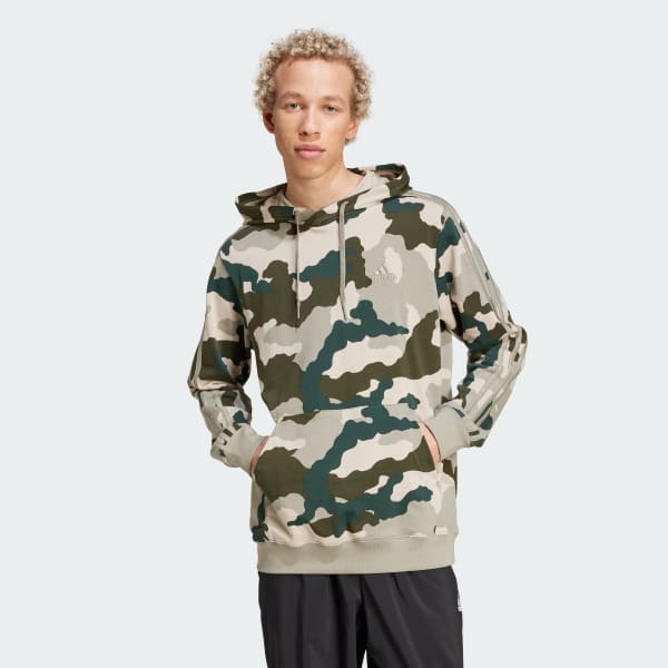 Verde Polera con Capucha Seasonal Essentials Camouflage