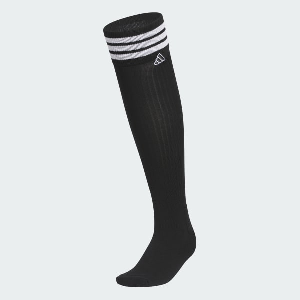 Black 3-Stripes Knee-Hi Socks