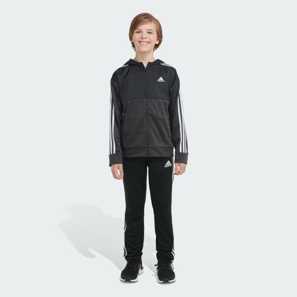 adidas Melange Mix Fleece Hooded Jacket Black Free Shipping with adiClub adidas US