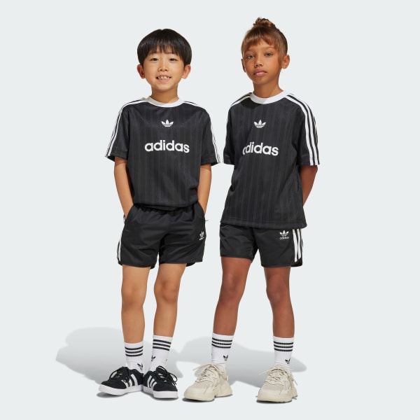 Black Football Shorts and Tee Set Kids