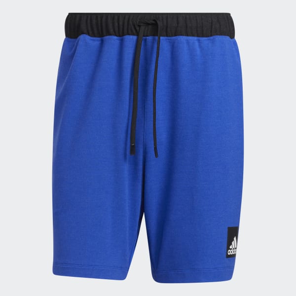 Adidas fleece best sale shorts blue