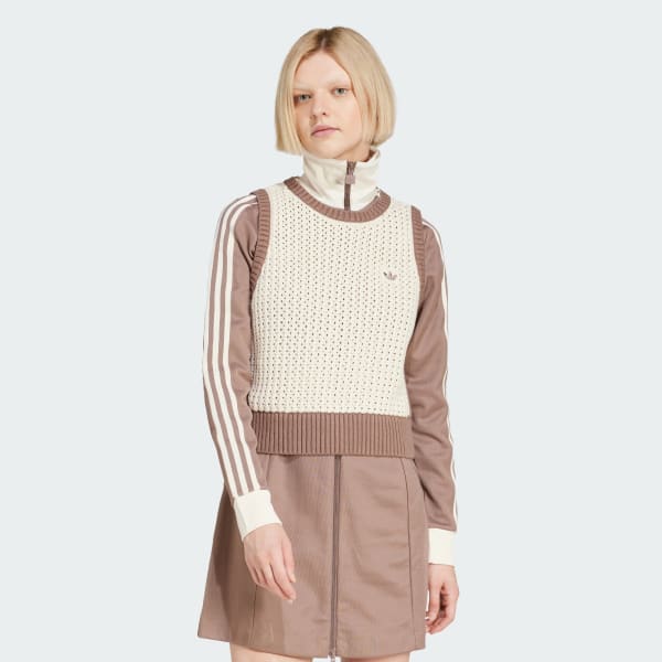White Adicolor Knitted Vest