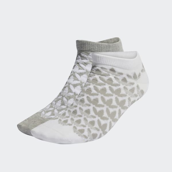 White Monogram Liner Socks 2 Pairs DVV06