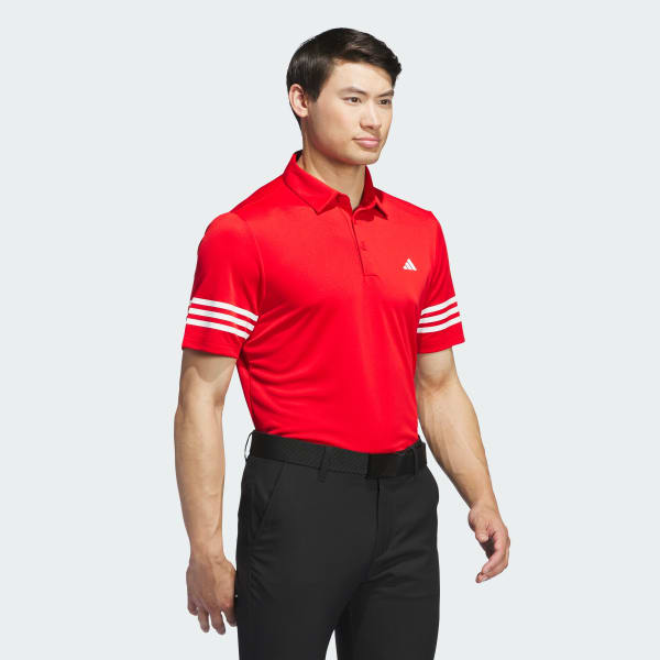 Red 3-Stripes Polo Shirt