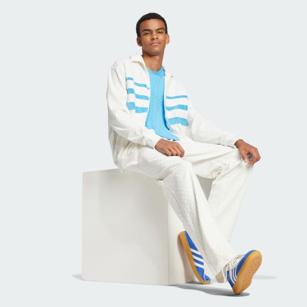 Beyaz Monogram Fermuarlı Üst