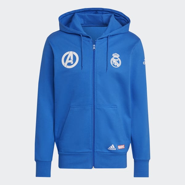 Blue Real Madrid Marvel Avengers Hooded Sweatshirt MMI89