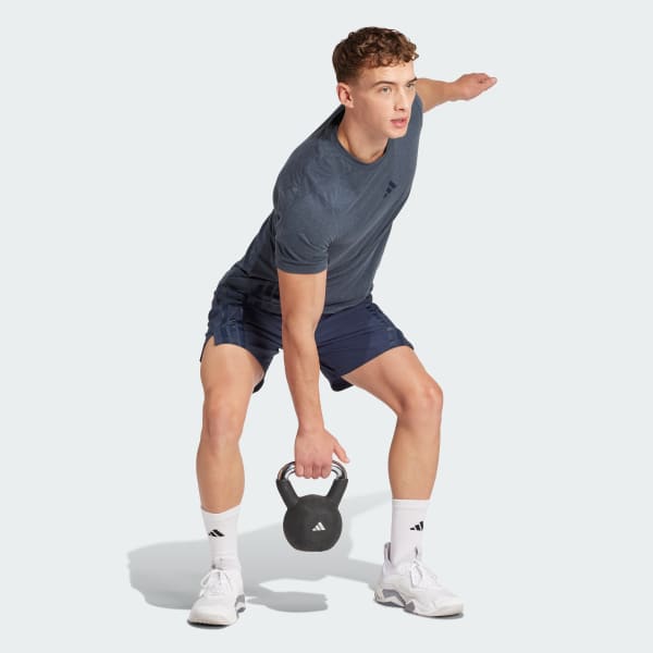 Azul Shorts com Três Listras projetados para treinar