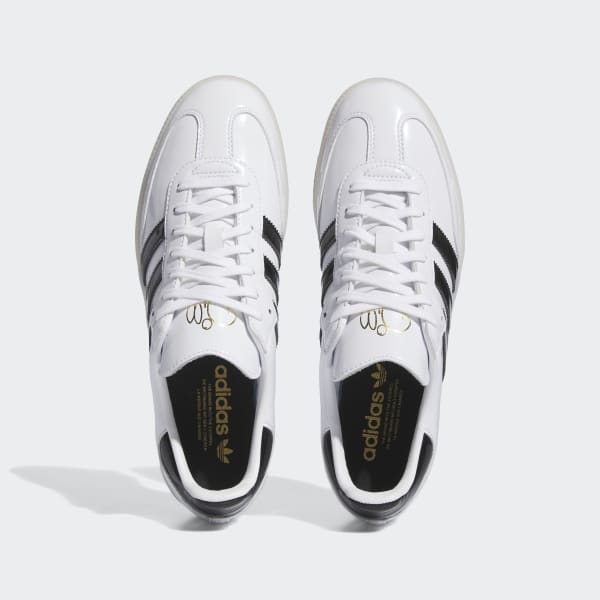 black patent adidas trainers