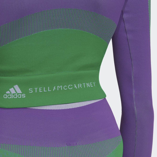 Lila adidas by Stella McCartney TrueStrength Yoga Crop Top C8658