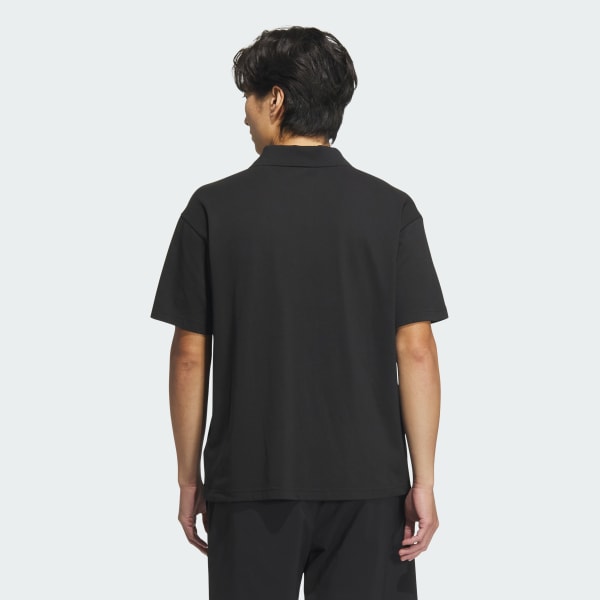 Hitam Polo Shirt Lengan Pendek Essentials Plus Loose Fit Small Logo